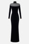 Abito Red Carpet in velluto e jersey<BR/> ABR42 57E2110 Elisabetta Franchi 