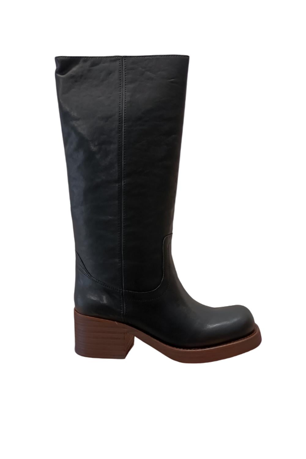 Stivale Reflect-TN in Pelle con Tacco Medio REFLECT-TN /BLACK Jeffrey Campbell 