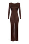 Abito Red Carpet in jersey di viscosa lucida<BR/> ABR10 56E2EA4 Elisabetta Franchi 