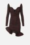 Mini abito in jersey crêpe con balza AB880 62E2EV9 Elisabetta Franchi 