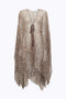PONCHO MAXI IN GEORGETTE PLISSETTATO NA6013 T4289P9371 Blugirl 