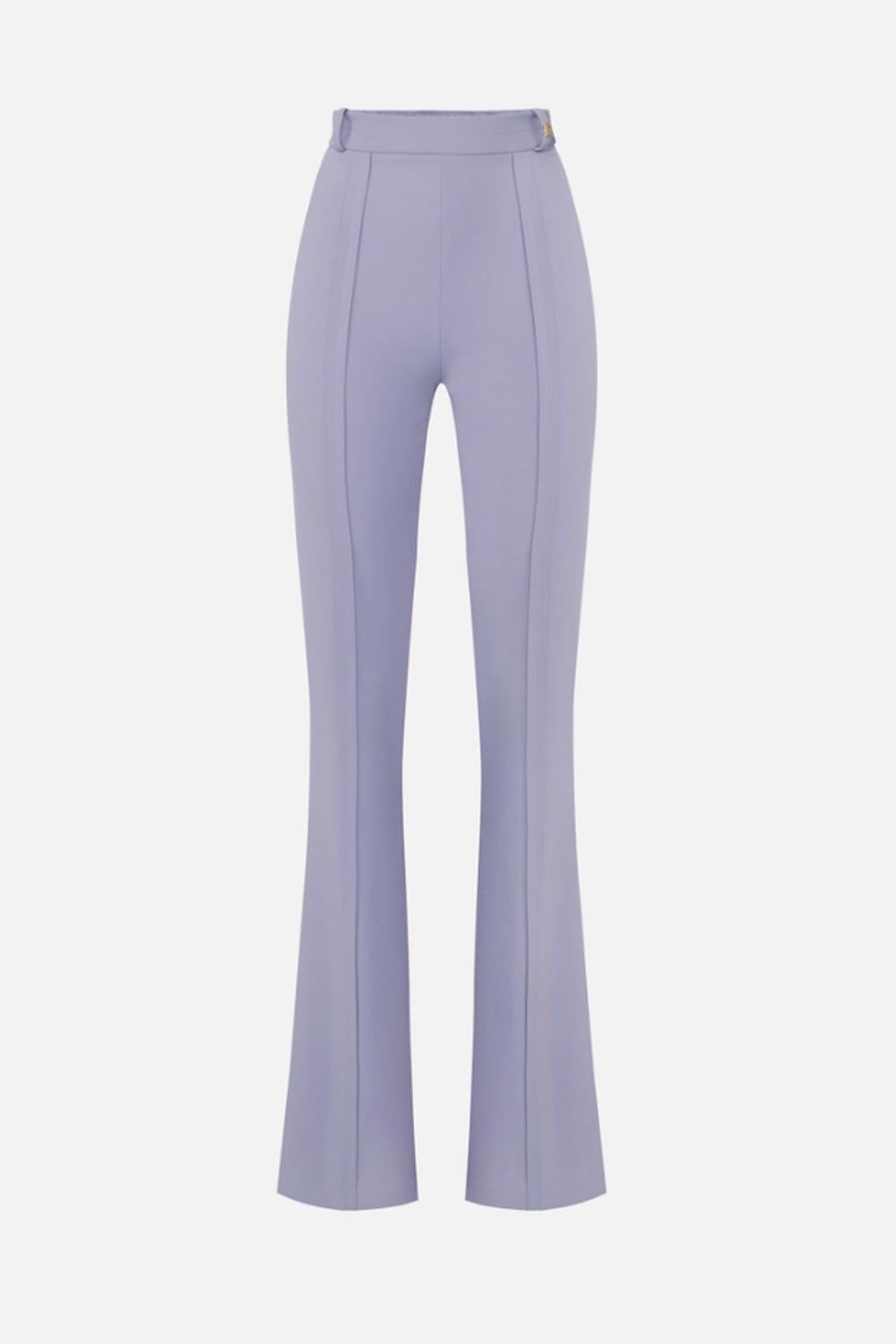 Pantaloni Logo Charm in Crêpe Stretch PA169 61E2EV7 Elisabetta Franchi 