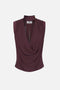 Top Elisabetta Franchi in Georgette di Viscosa con Bottoni Gioiello CA134 61E2644 Elisabetta Franchi 