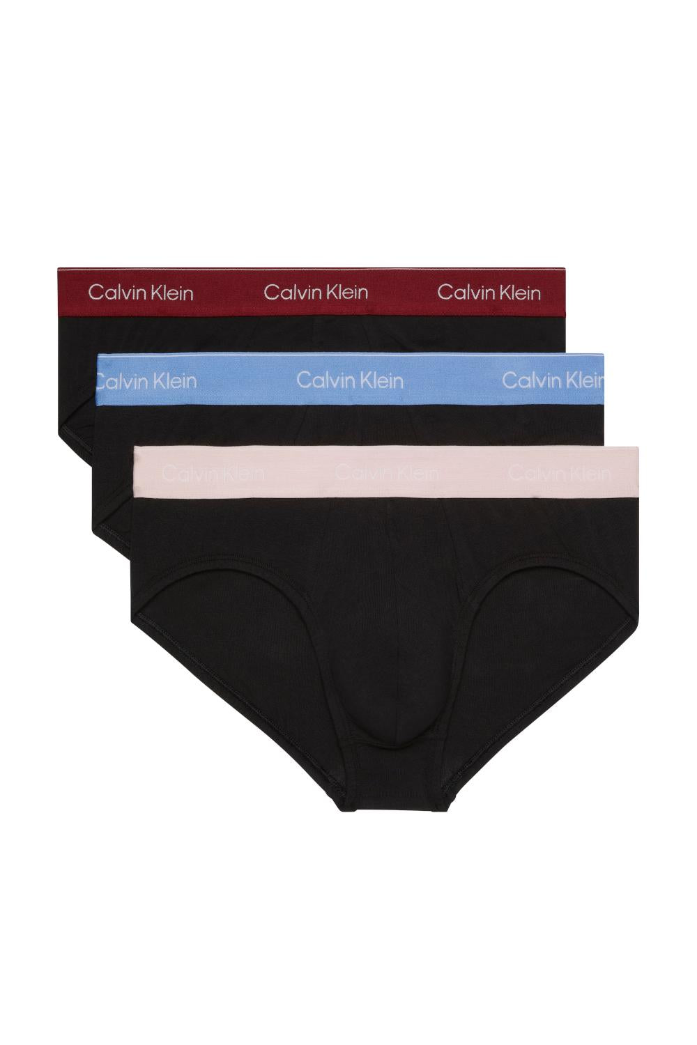 Slip con vestibilità a livello dei fianchi in confezione da 3 - Icon Cotton Stretch<BR/> LV00NB4388 2VA Calvin Klein 