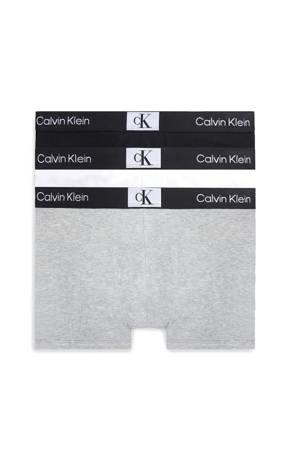Boxer con vestibilità a livello dei fianchi in confezione da 3 - Icon Cotton Stretch<BR/> 000NB3528A 6H3 Calvin Klein 