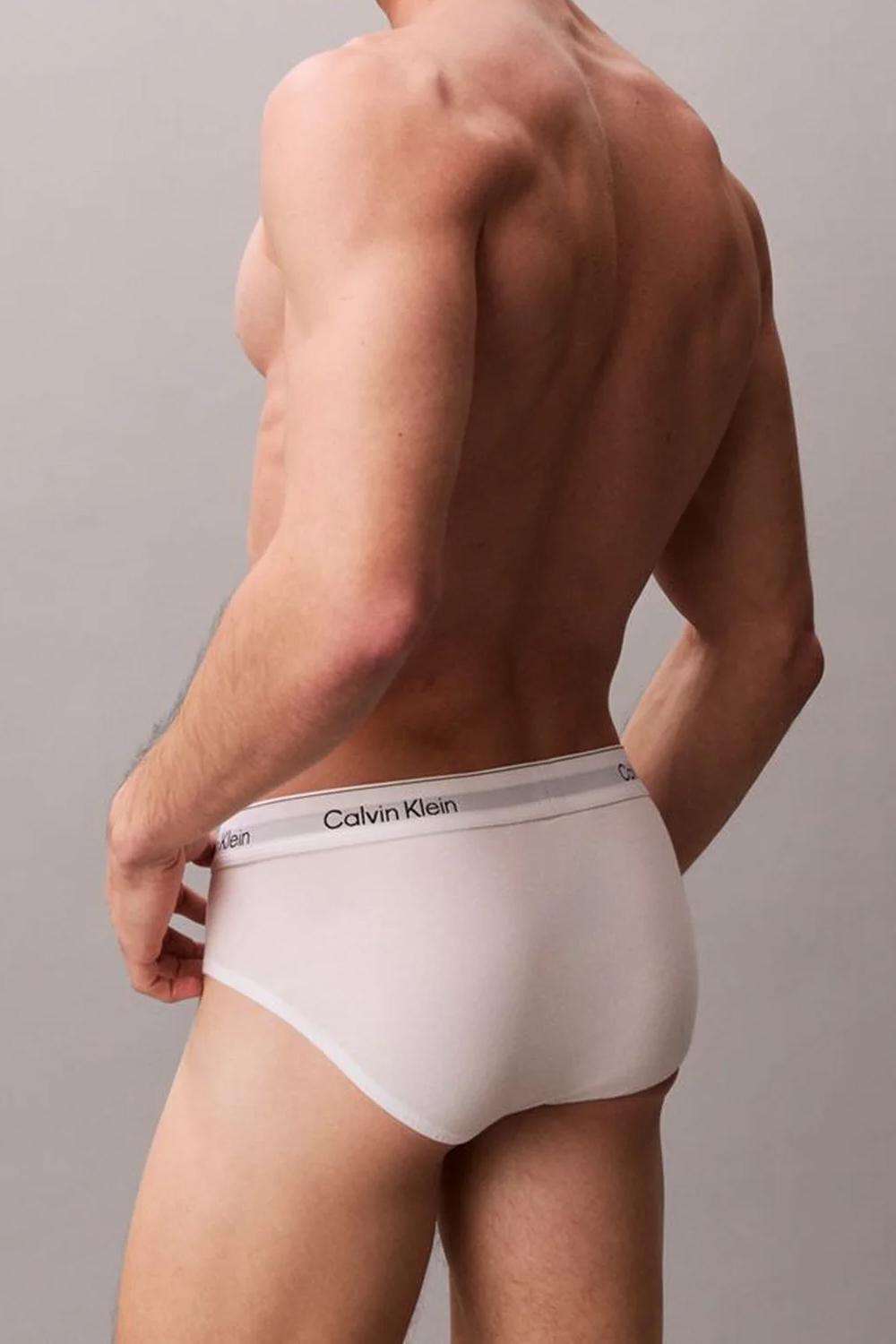 Slip con vestibilità a livello dei fianchi in confezione da 3 - Icon Cotton Stretch<BR/> LV00NB4388 3TH Calvin Klein 