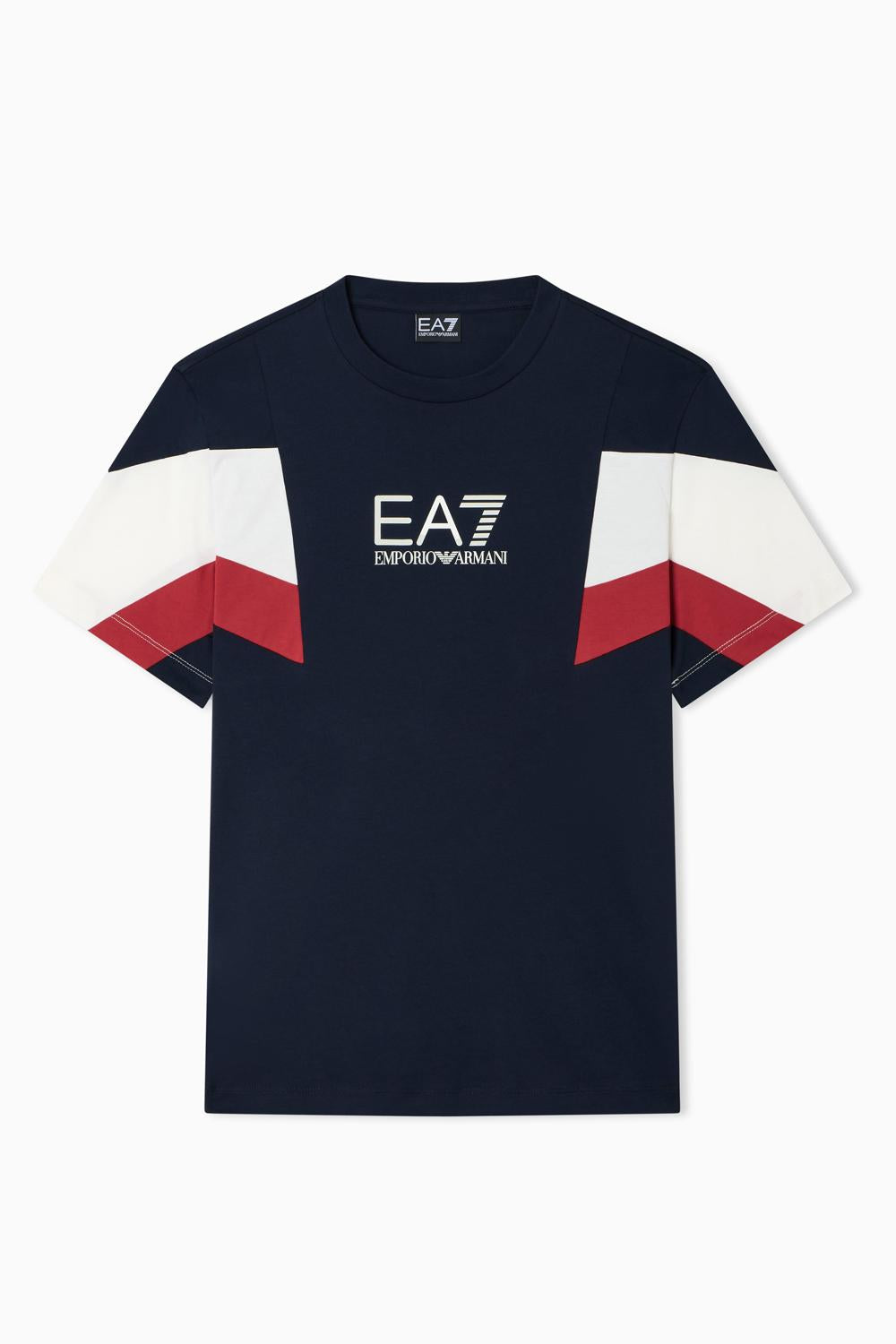 T-shirt girocollo Summer Block in jersey di cotone 7M001603 AF12503UB102 EA7 Emporio Armani 