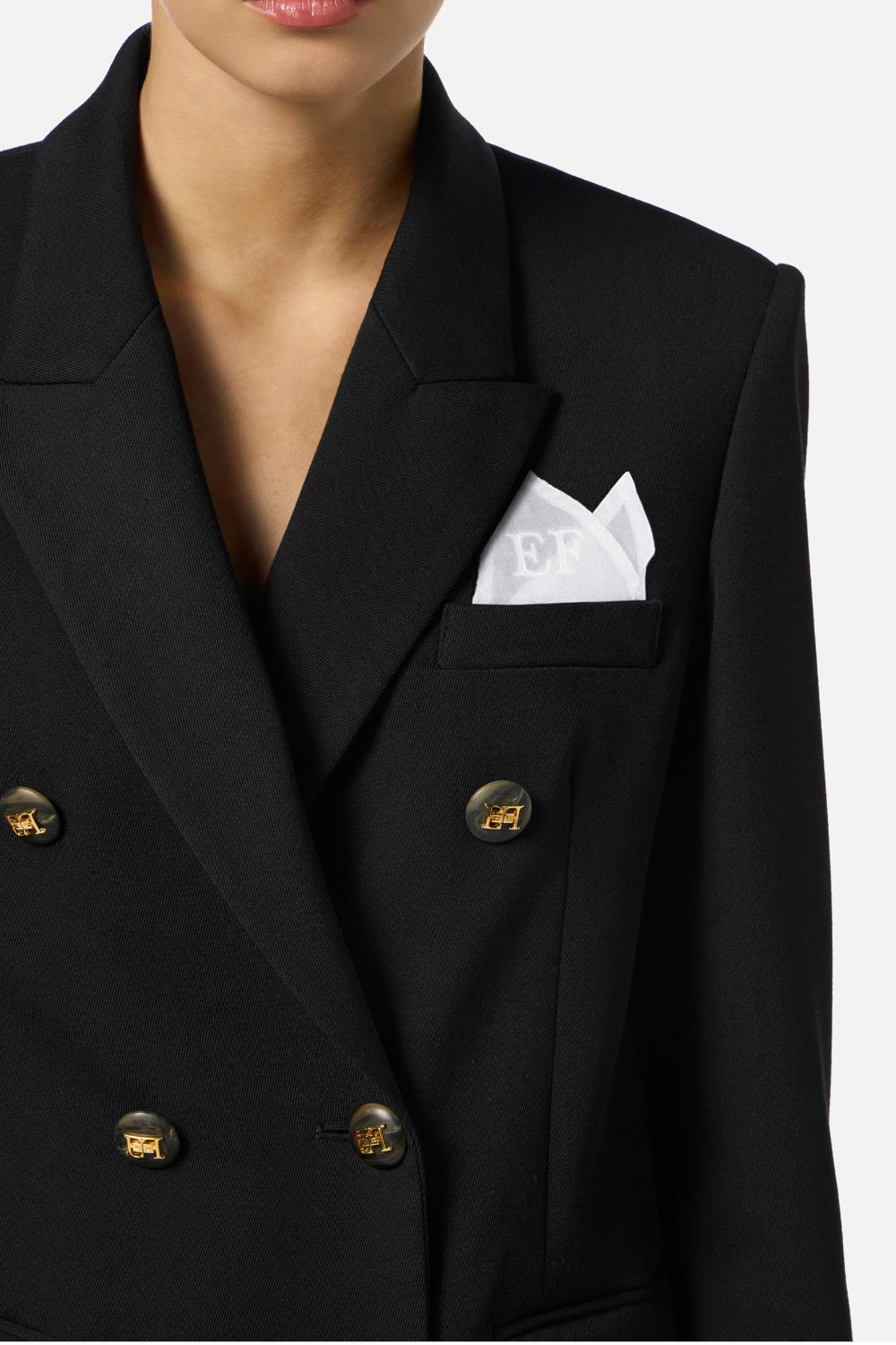 Giacca in gabardina di cotone con taschino<BR/> GI161 56E2110 Elisabetta Franchi 