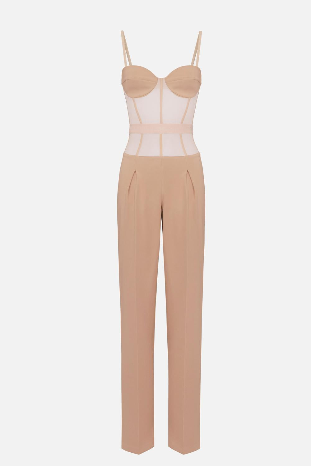 Tuta in crêpe e tulle TU030 51E2283 Elisabetta Franchi 