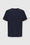 T-shirt girocollo in cotone jacquard con zig zag tono su tono