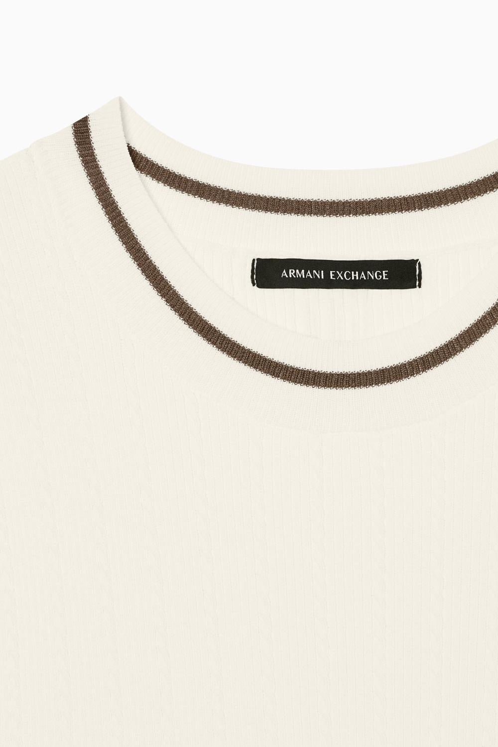 Top con Scollo a V Viscosa Riciclata XW002243 AF10352U1003 Armani Exchange 