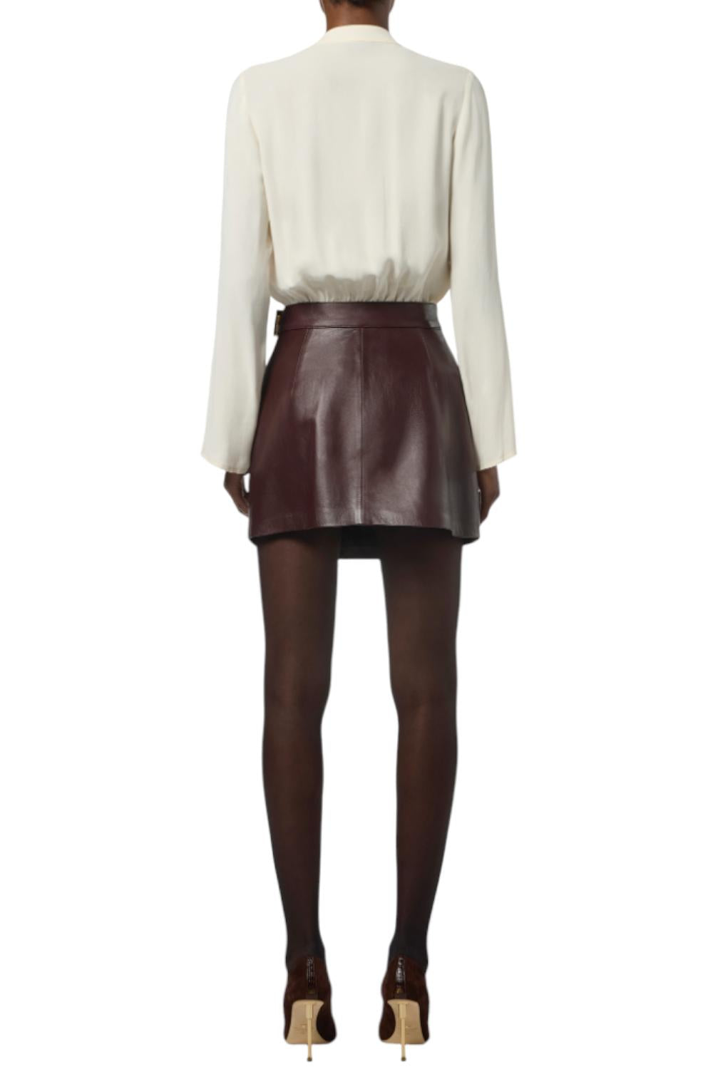 Minigonna in pelle nappata<BR/> GP06Z 56E2EA4 Elisabetta Franchi 