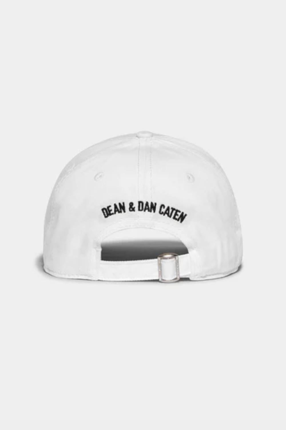 Cappello Baseball Dsquared2 in Cotone  Logo e Slogan Ricamati BCM04120 5C00001M072BIANCO Dsquared2 