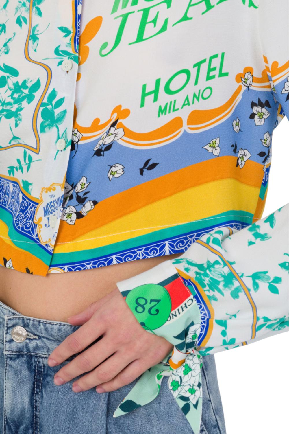 Camicia in crêpe Scarf Print Moschino Jeans<BR/> 0217 37351888 Moschino Jeans 