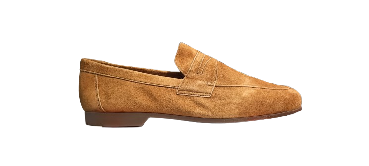 Mocassino in Camoscio Penny Loafer Antica Cuoieria 22845-VM6 AMALFICOGNAC Antica Cuoieria 