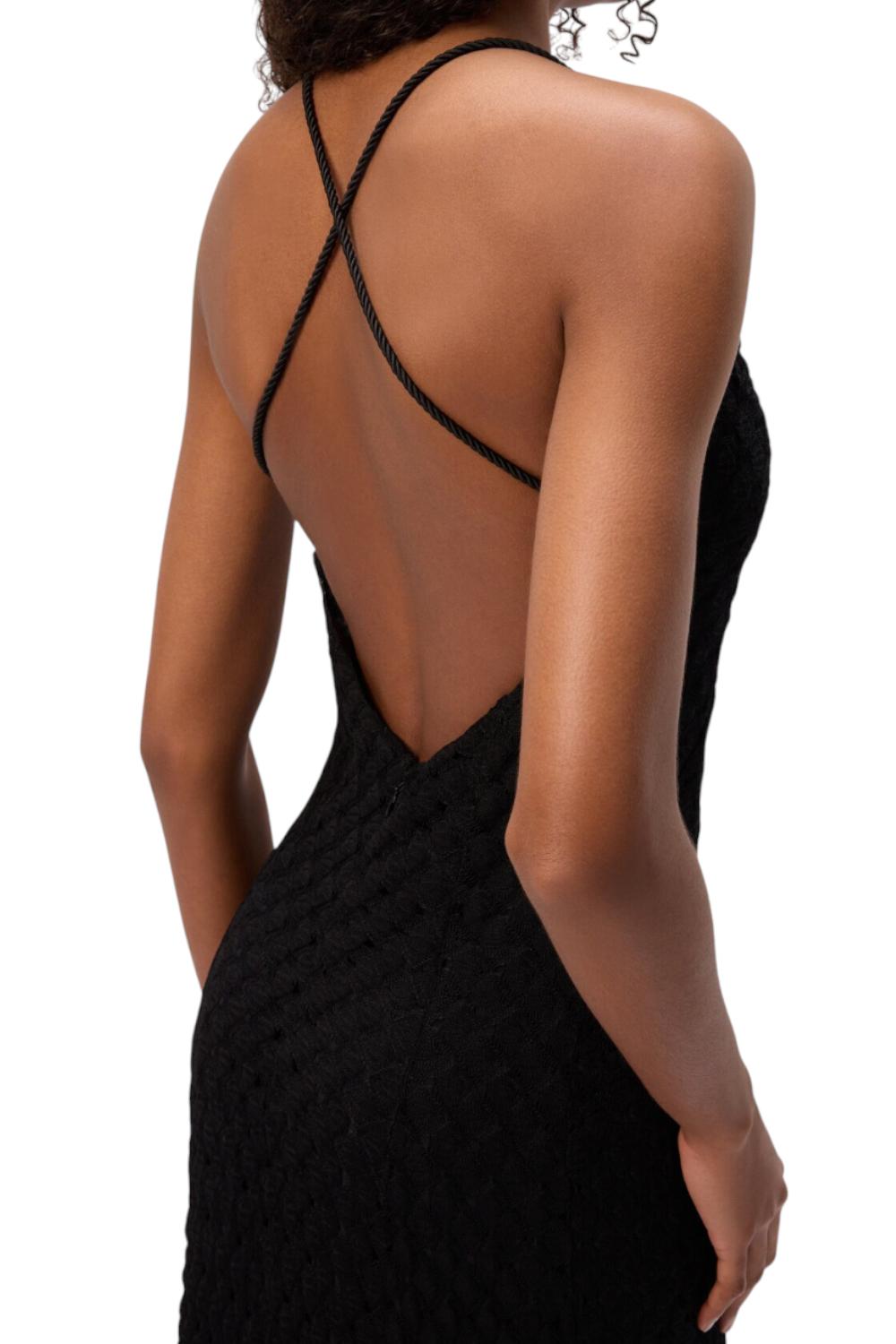 Abito lungo in viscosa con scollo a V in pizzo<BR/> DS25SG3S BR013J93911 Missoni 