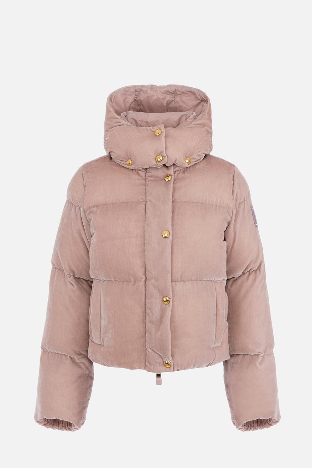 PIUMINO IN VELLUTO CON CAPPUCCIO PI82D 56E2EA6 Elisabetta Franchi 