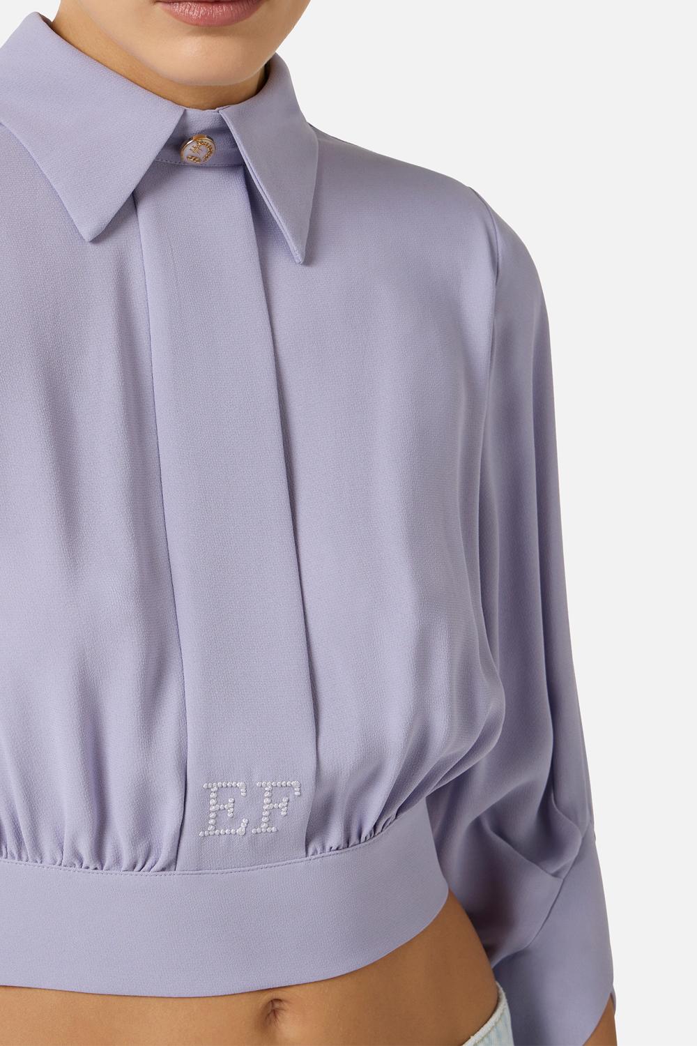 Camicia in georgette con fusciacca CA147 61E2EV7 Elisabetta Franchi 