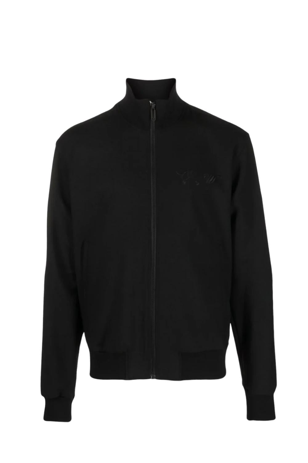 Bomber OFF-WHITE Uomo Tinta Unita con Applicazioni in Maglia Leggera OMBD044F22FAB001 /1008 Off-White 