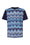 T-shirt girocollo in cotone stampa zig zag effetto aerografo