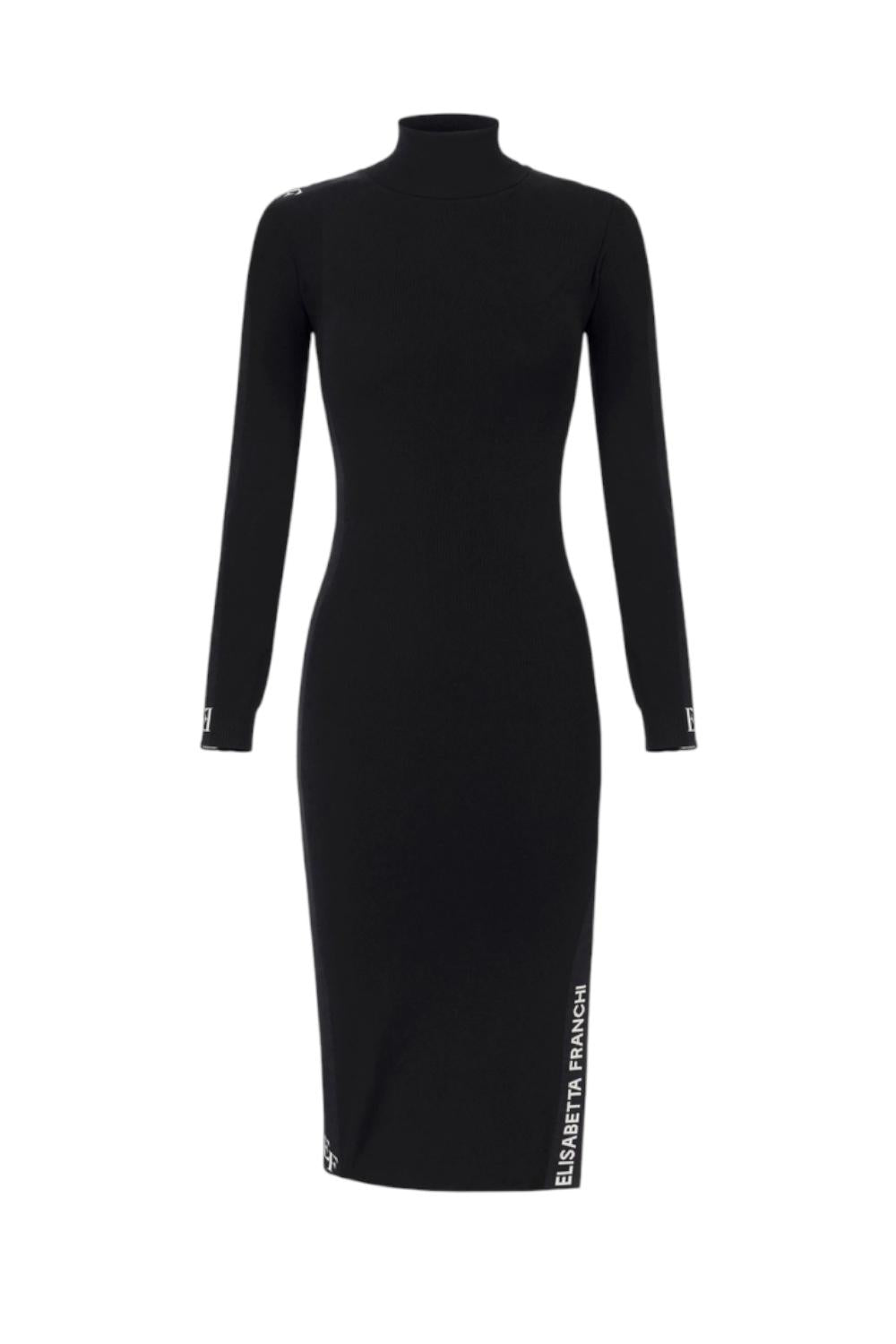 Abito in viscosa con bande lucide<BR/> AM03S 56E2EF3 Elisabetta Franchi 