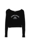Top in Maglia Elisabetta Franchi con Stampa Logo e Scollo Ampio MK73Q 61E2110 Elisabetta Franchi 