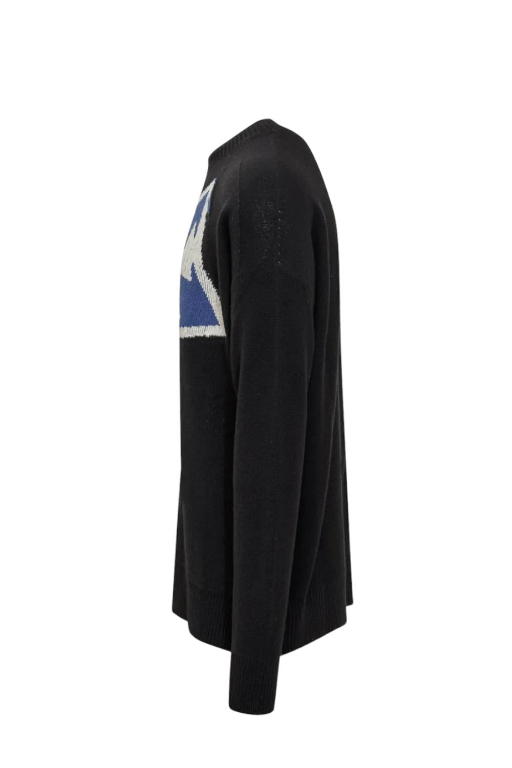 Maglione Uomo Off-White Arrows Intarsia in Lana  Nero OMHE125F22KNI002 /1045 Off-White 