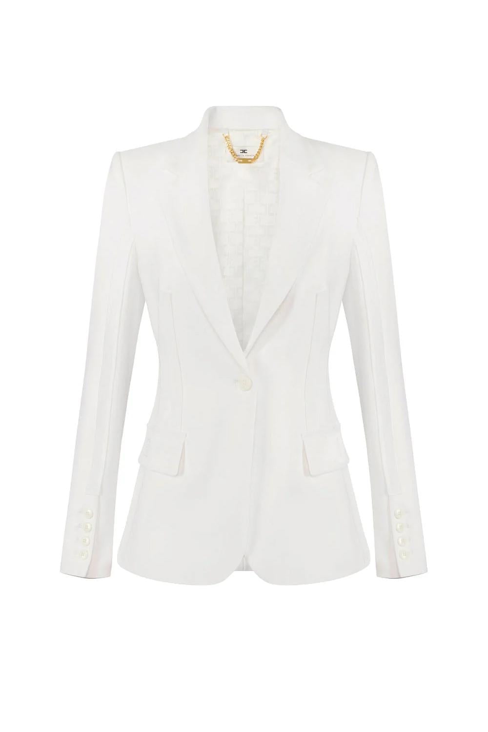 Giacca in doppio crêpe stretch GI216 61E2360 Elisabetta Franchi 
