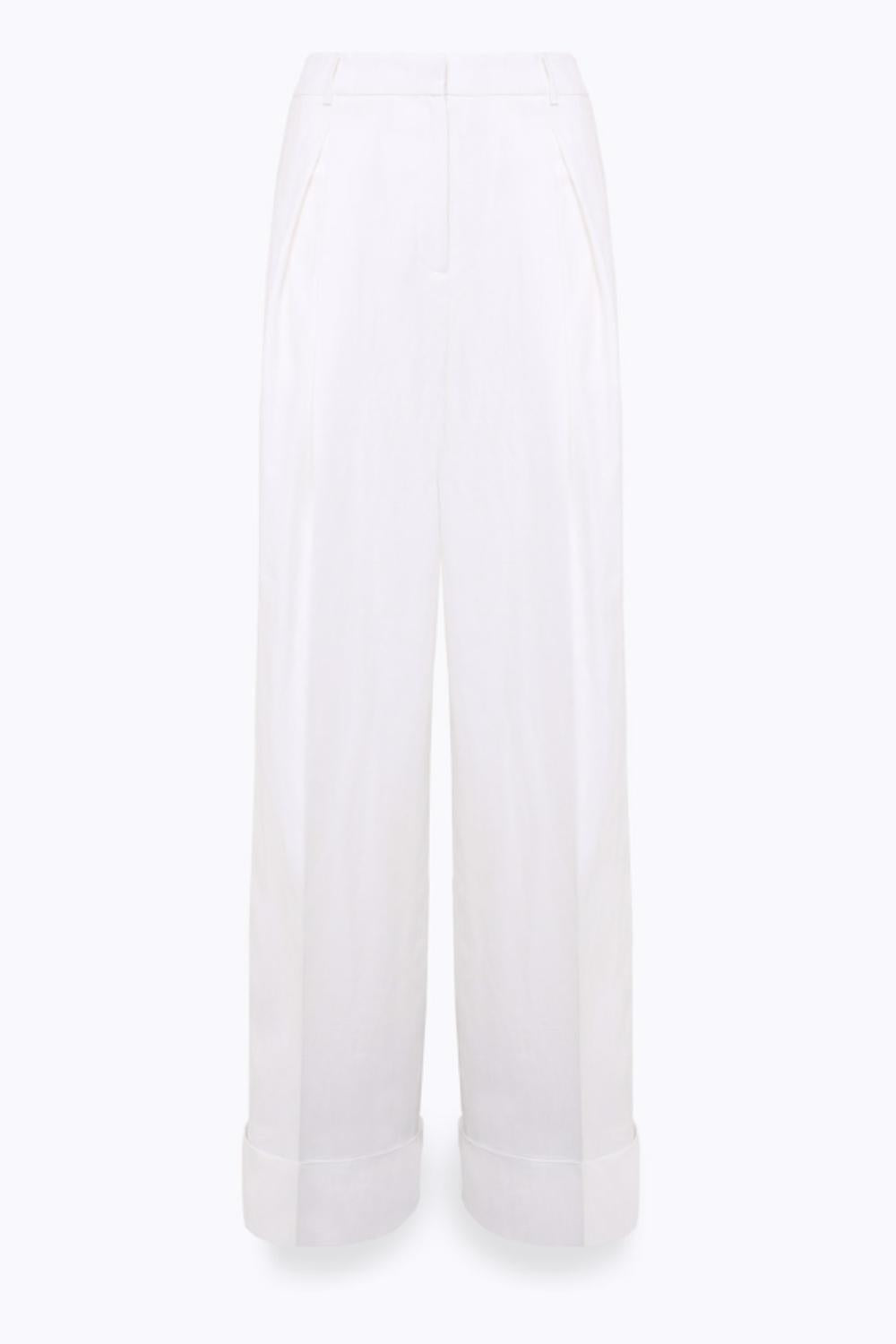 PANTALONI WIDE LEG IN MISTO LINO<BR/> RA5161 T882314300 Blugirl 