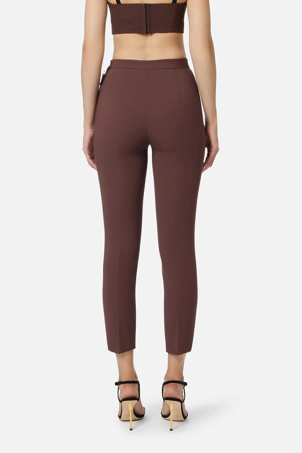 Pantaloni in doppio crêpe<BR/> PA120 56E2EA3 Elisabetta Franchi 