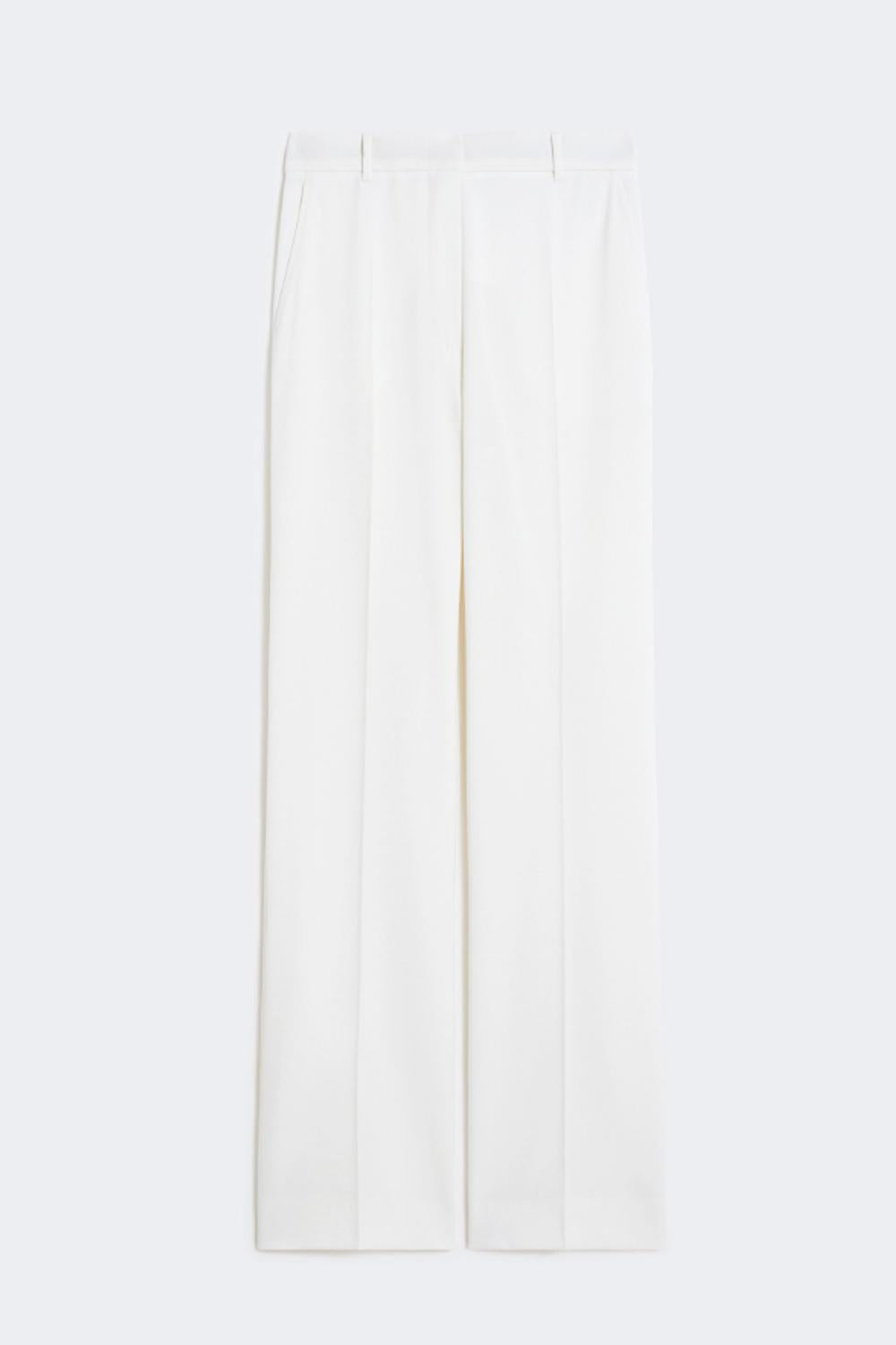 Pantalone in lana crêpe MSTQUASAR 010BIANCO Max Mara Studio 