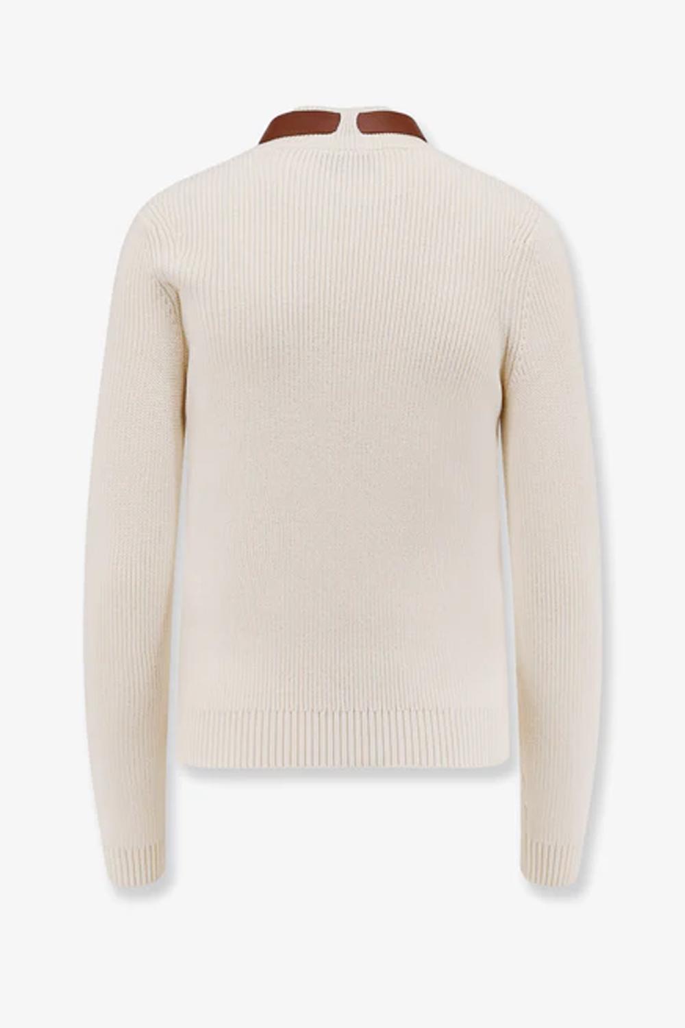 Maglia in misto lana con cinturino gioiello<BR/> MK05S 56E2DZ9 Elisabetta Franchi 