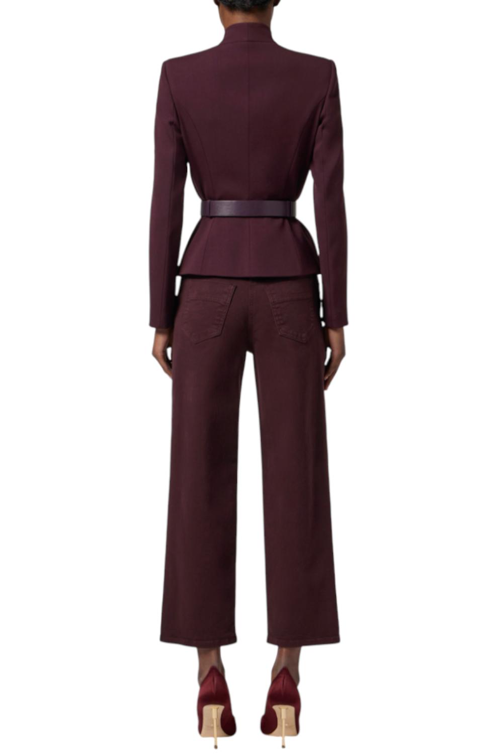 Giacca in crêpe con rever in raso<BR/> GI176 56E2EA4 Elisabetta Franchi 
