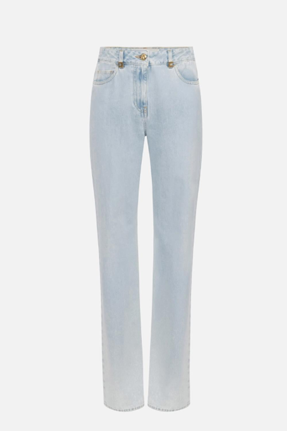 Jeans a palazzo con dettagli logo<BR/> PJ94I 51E2192 Elisabetta Franchi 