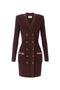 Mini abito in maglia con decorazioni gioiello<BR/> AM04S 56E2EA3 Elisabetta Franchi 