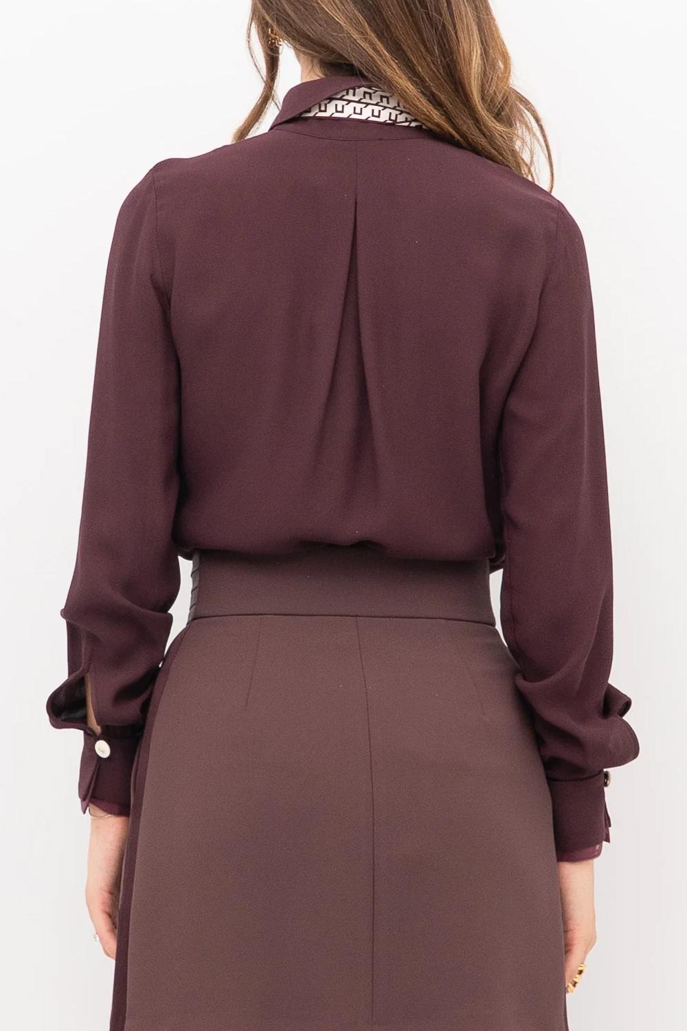 Camicia in georgette con foulard CA093 56E2EA4 Elisabetta Franchi 