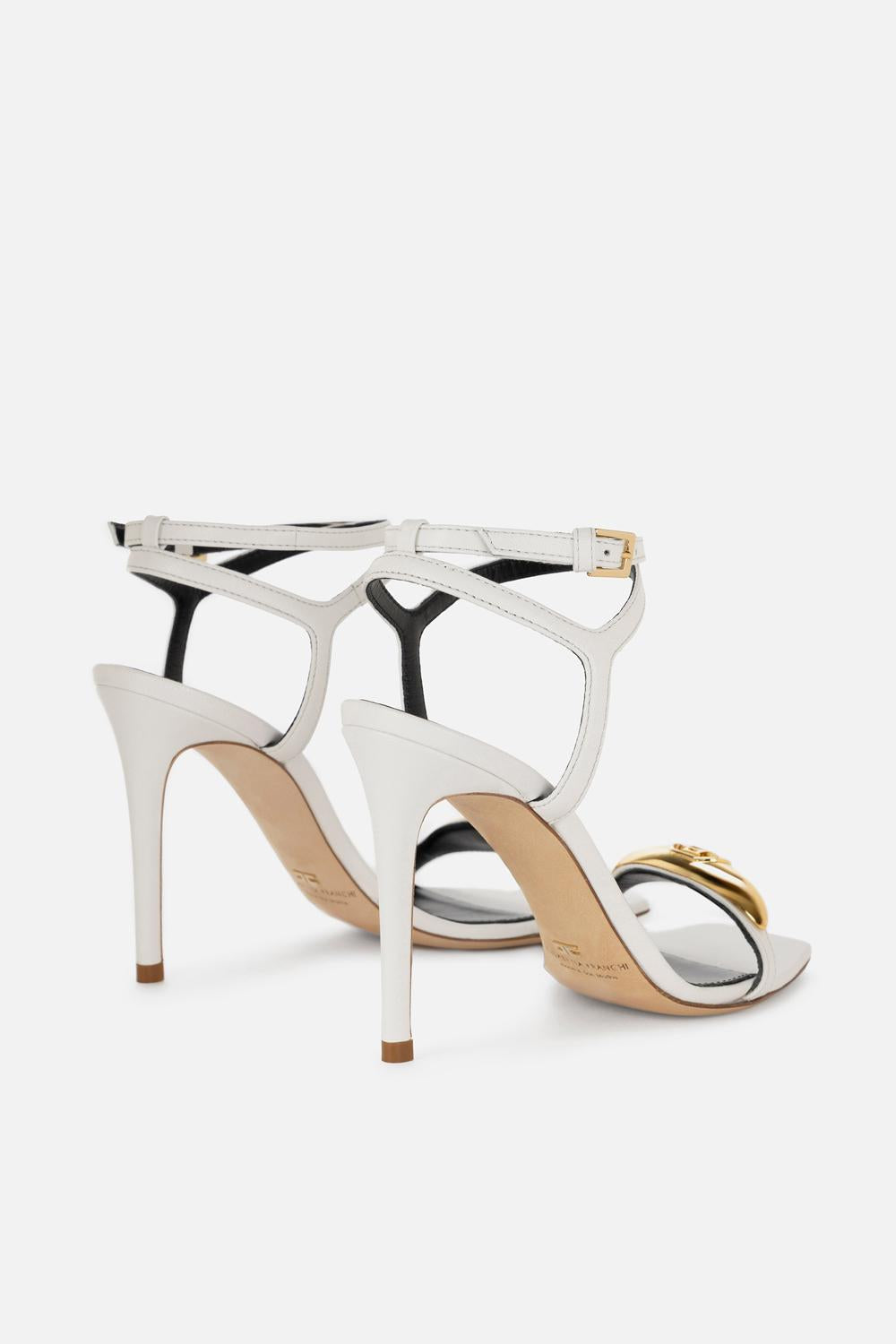 Sandalo in nappa con placca<BR/> SA02L 51E2360 Elisabetta Franchi 