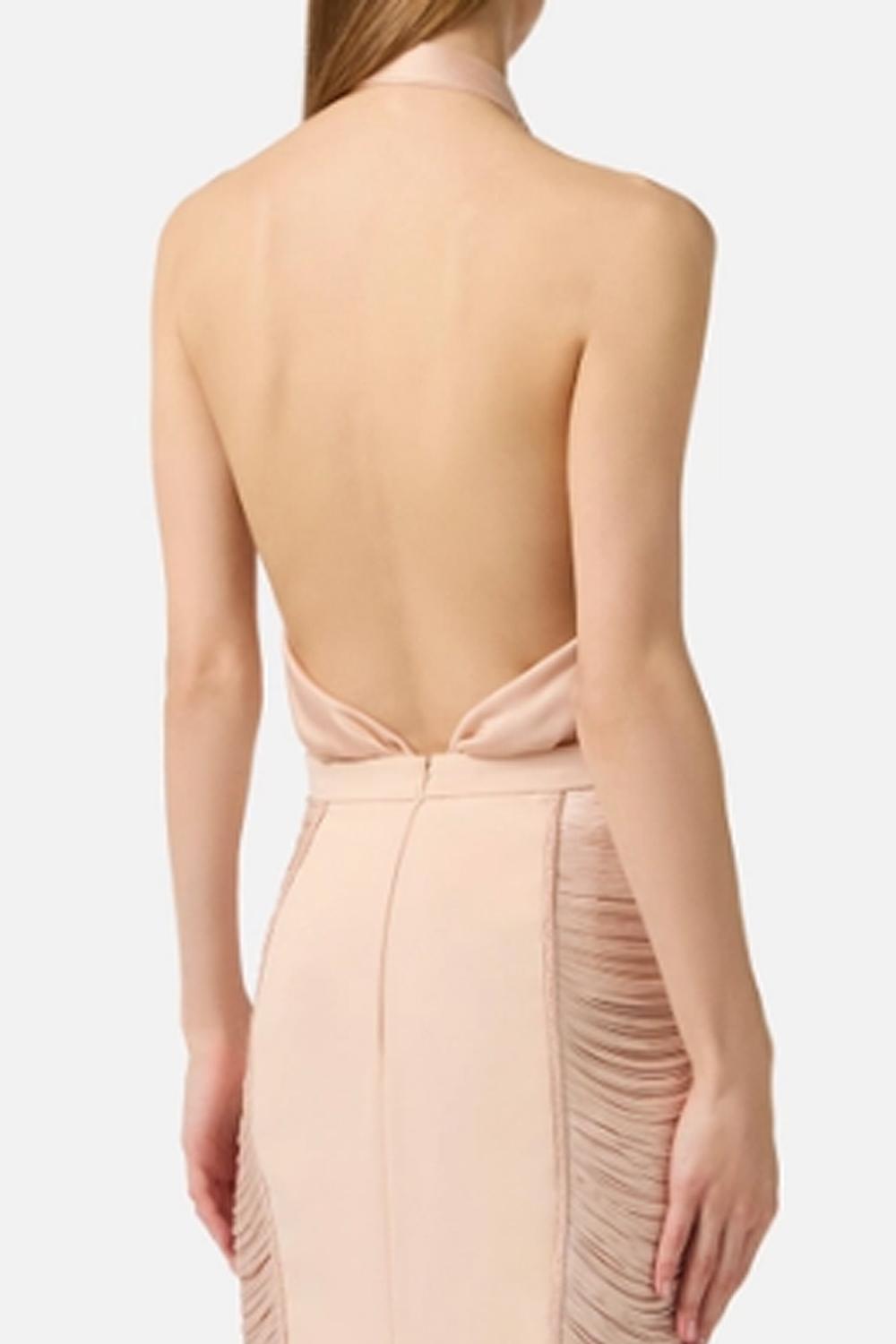 Top Elisabetta Franchi in Jersey di Viscosa Lucida con Scollo a Gronda<BR/> CN008 63E2EA1 Elisabetta Franchi 