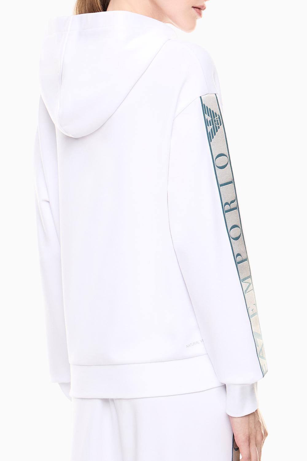 Felpa con cappuccio in tessuto tecnico Natural VENTUS7 Dynamic Athlete 7W001151 AF12501U0002 EA7 Emporio Armani 