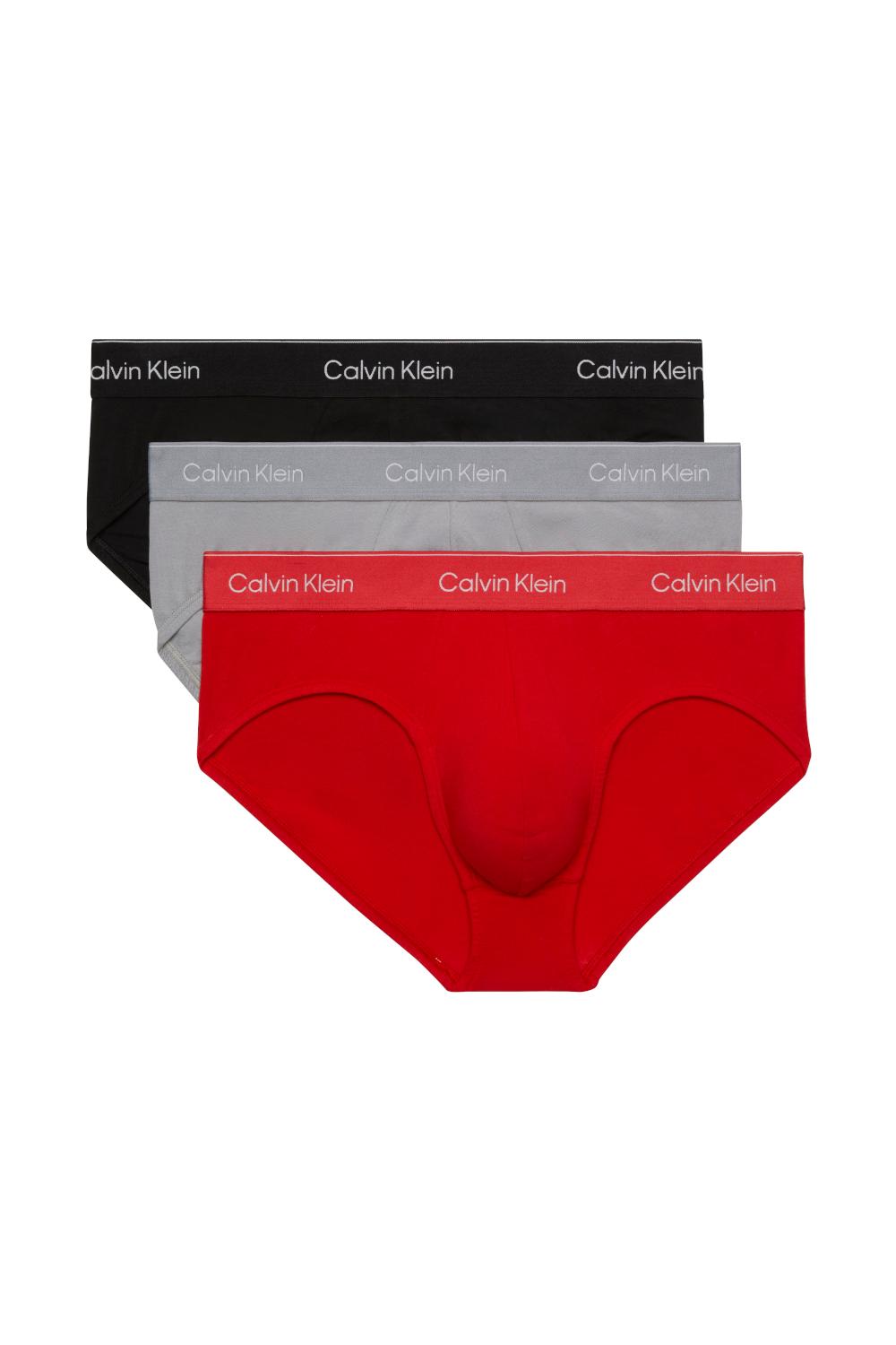 Slip con vestibilità a livello dei fianchi in confezione da 3 - Icon Cotton Stretch<BR/> LV00NB4563 0FD Calvin Klein 