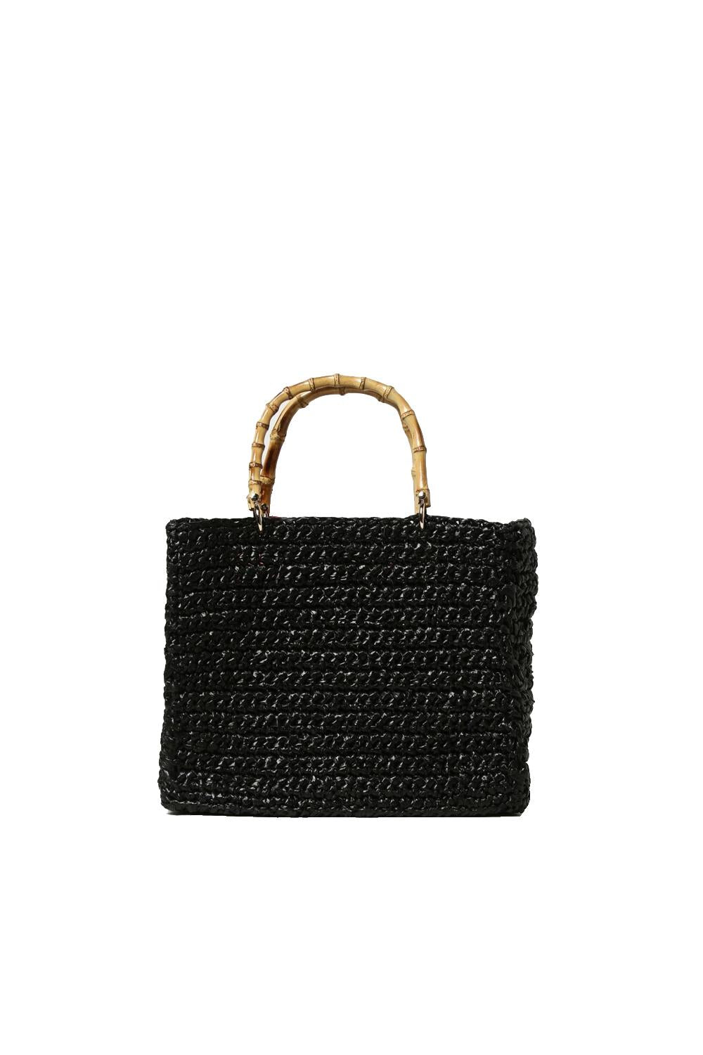 square crochet bag with rigid handles, removable clutch in assorted patterns with shoulder strap