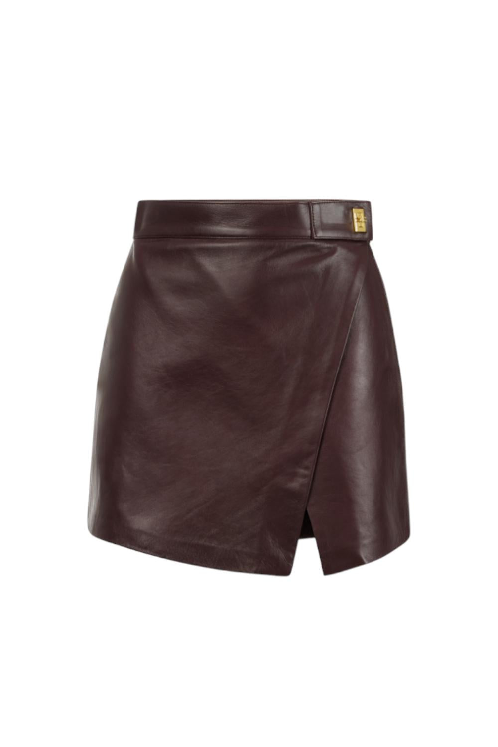Minigonna in pelle nappata<BR/> GP06Z 56E2EA4 Elisabetta Franchi 