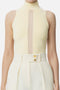 Top in viscosa con dettaglio in tulle<BR/> TK28S 51E2DC7 Elisabetta Franchi 
