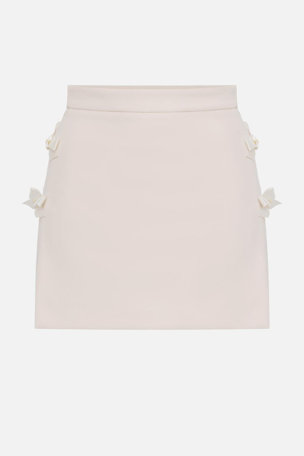 Skort in crêpe con fiocchi in raso<BR/> GO083 51E2193 Elisabetta Franchi 