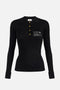 Polo in maglia con dettaglio lettering MK40B 57E2110 Elisabetta Franchi 