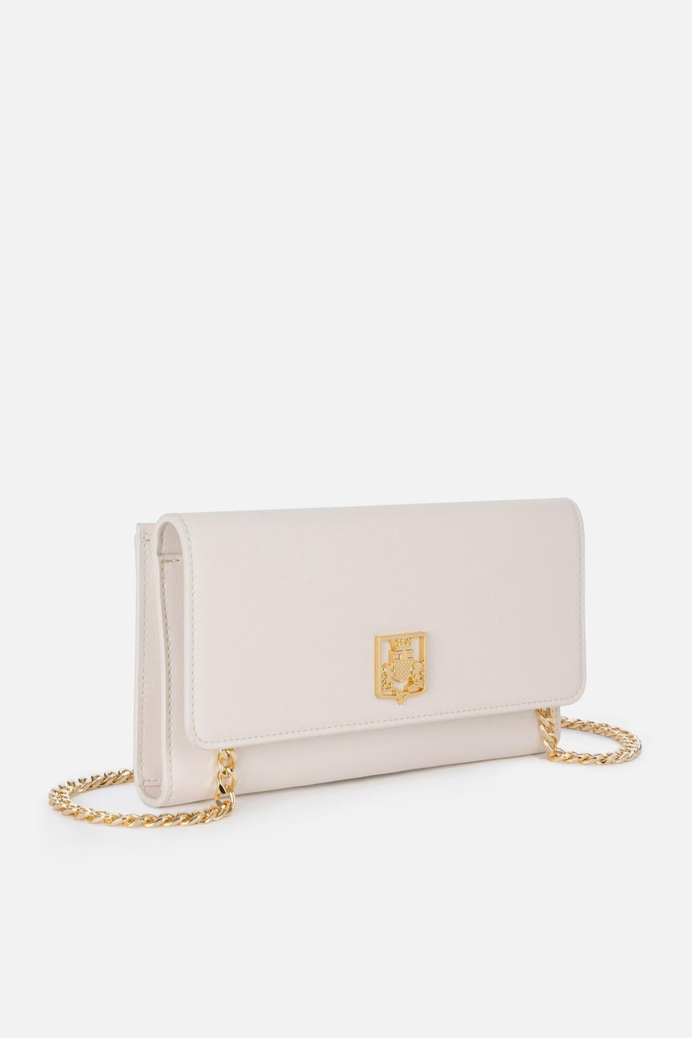 Portafoglio in materiale sintetico con scudetto in metallo<BR/> PF04A 46E2193 Elisabetta Franchi 