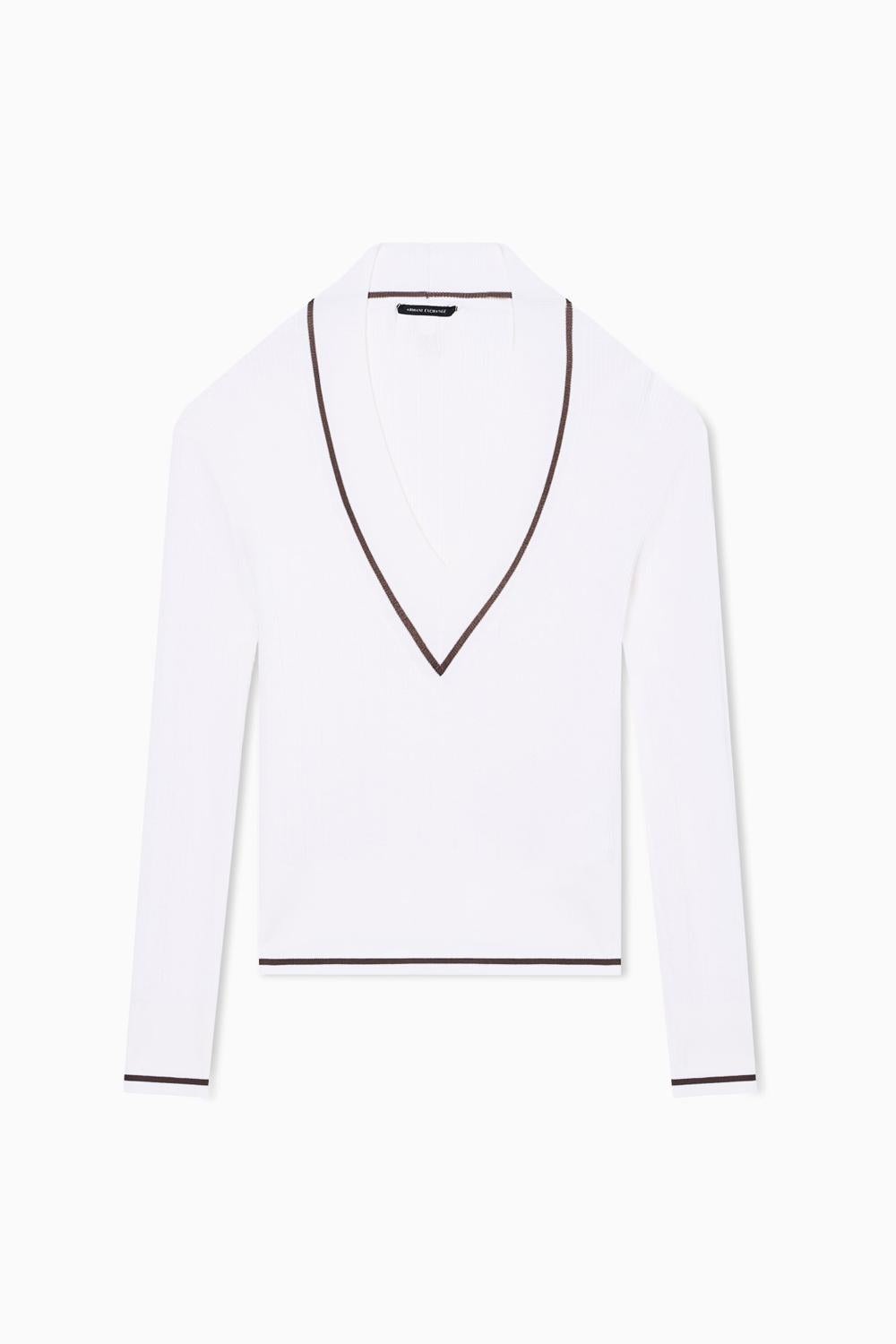 Pullover in Viscosa Riciclata con Dettaglio Intrecciato XW002242 AF10352U1003 Armani Exchange 
