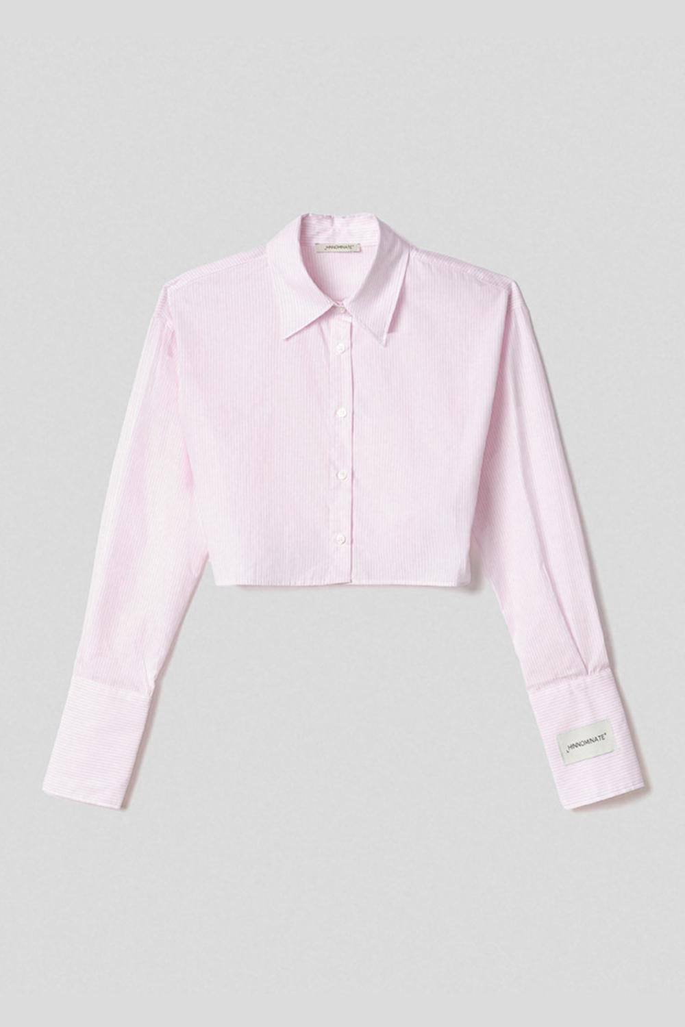Camicia Cropped in cotone<BR/> HMABW01691 TMTL0019RO01 Hinnominate 