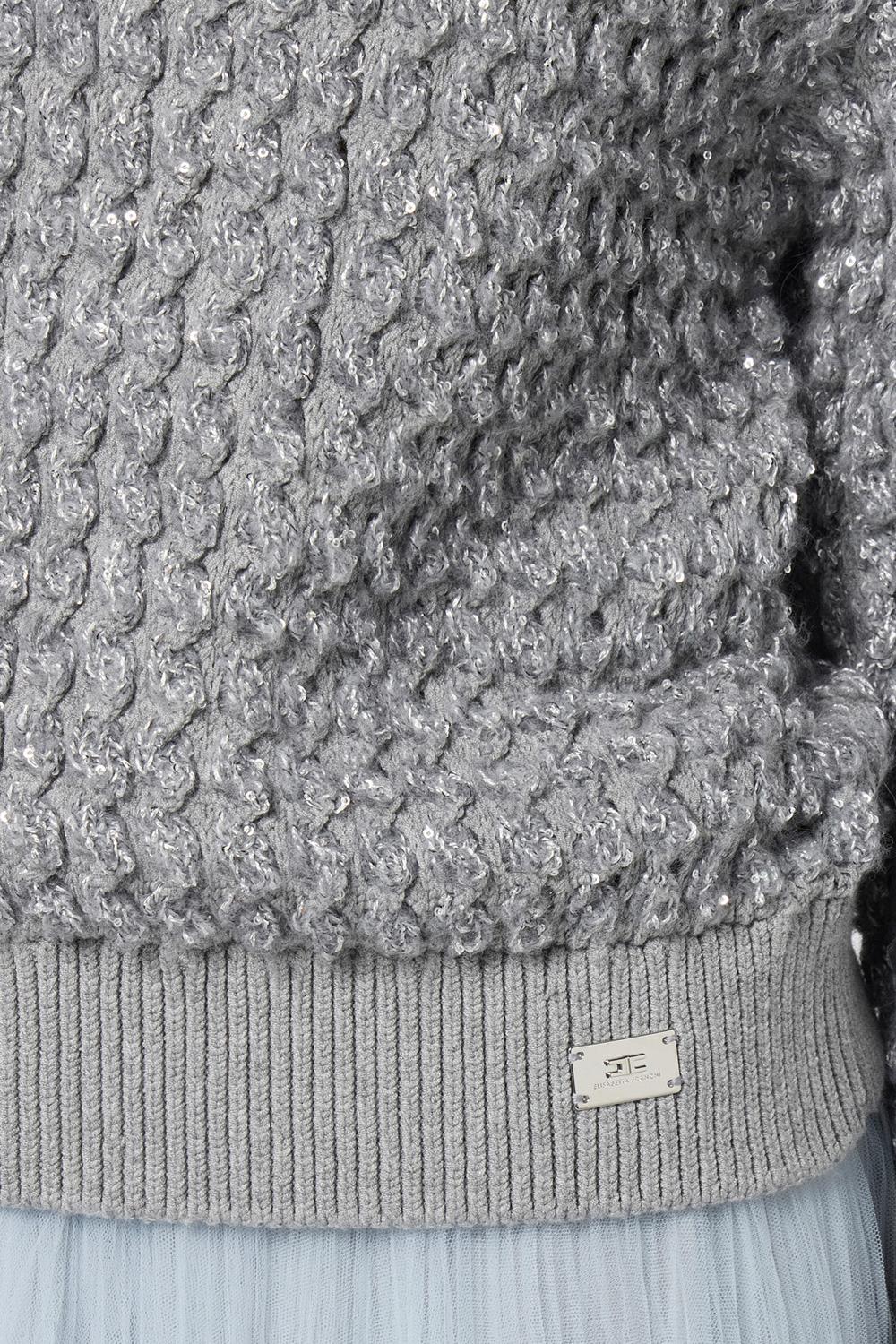 Maglia in bouclé con paillettes<BR/> MK20Q 56E2431 Elisabetta Franchi 