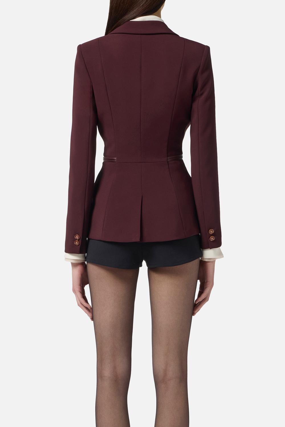 Giacca in crêpe leggero con dettagli zip<BR/> GI172 56E2EA4 Elisabetta Franchi 